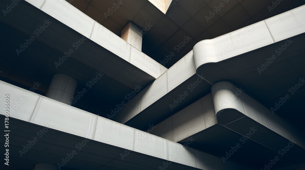 Obraz premium Abstract Brutalist Composition
