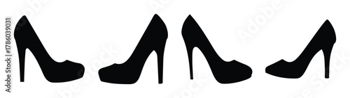 Find the perfect pair of black high heel shoes silhouette fashion footwear for women online