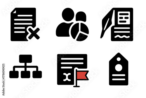 Forensic Linguistics Icons. Line style icons of Forensic Linguistics: disputed text icon, authorship analysis chart, writing style