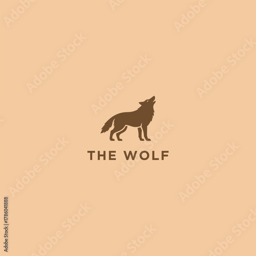 Wolf Howling Vector Illustration Logo