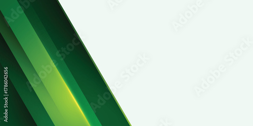Abstract green shiny paper vector background illustration for business or web design banner with blank space