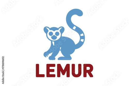 A stylized blue lemur illustration with the word LEMUR in red text below it against a white background.