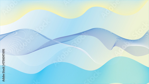 Fotografia Light and airy abstract background with pale blue, yellow, and green gradient