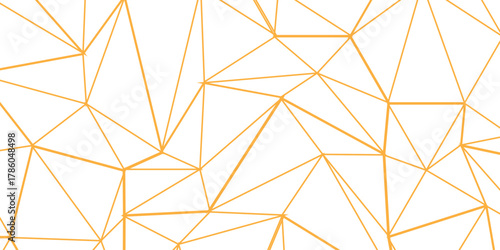 Abstract of simple gold line triangle pattern geometric background .white background creative and geometric shape with white luxury pattern .gold and white geometric background with low poly triangle