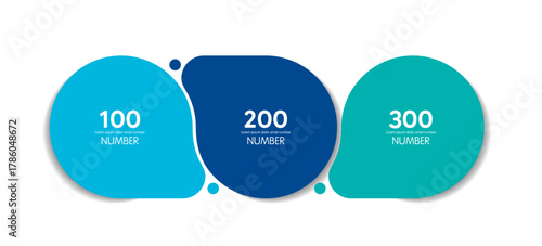 3 elements scheme, diagram. Three connected circles. Infographic template.