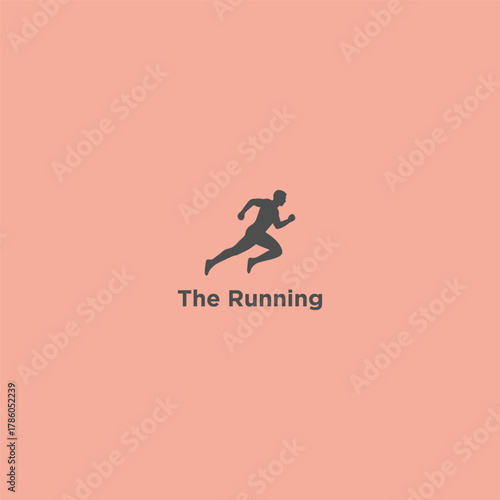 Running Person Silhouette Vector Logo Design