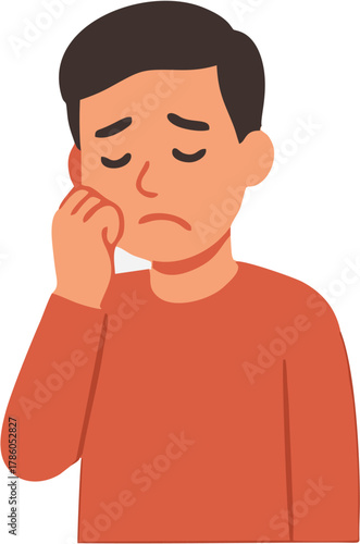 Sorrowful Man with a Heavy Heart Sadness and Emotional Pain