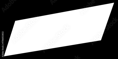 Rectangle frame with parallelogram inner borders. Rectangular shape with parallelogram inside edges.