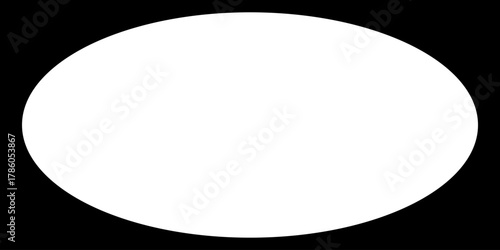 Rectangle frame with circular inner borders. Rectangular shape with a circle inside the edges.