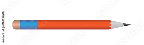 Red pencil with blue eraser Vector illustration
