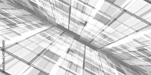 Background seamless with lines and tecnology triagle texture background. Space design concept. Decorative web layout or poster, banner. White grey background.