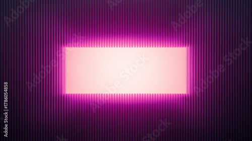Vibrant magenta and purple background with glowing rectangular frame for graphic design or digital art