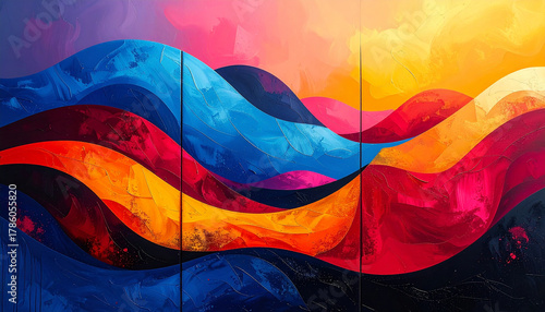 Abstract backdrop illustration with multi colored design generated by ai
1