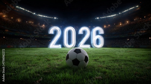 Wallpaper Mural Thrilling soccer match global stage 2026 world cup nighttime stadium atmosphere excitement unleashed Torontodigital.ca