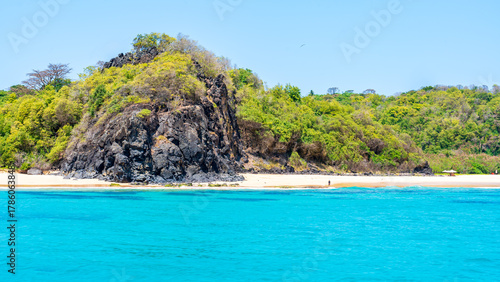 Turquoise water beach at Fernando de Noronha archipelago in Brazil