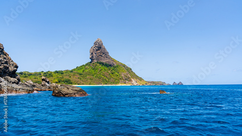 Fernando de Noronha´s most famous peak and Conceição beach viewed from the coast