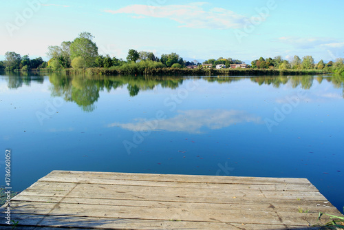 Fototapeta Naklejka Na Ścianę i Meble -  View of the mill street in Quinto di Treviso, Veneto, Italy