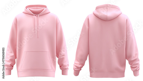 Wallpaper Mural Front and back view of a pale pink hoodie Torontodigital.ca