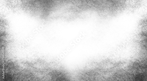 Illustration of grungy textured border with a bright white center isolated on transparent background