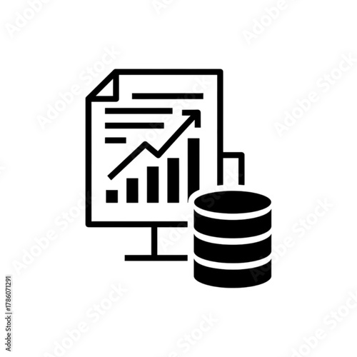 Database Server with Gear and Circular Arrow for Maintenance Vector Image