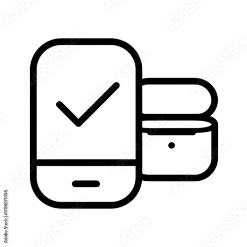 Successful Wireless Earbuds Pairing with Smartphone Vector Image