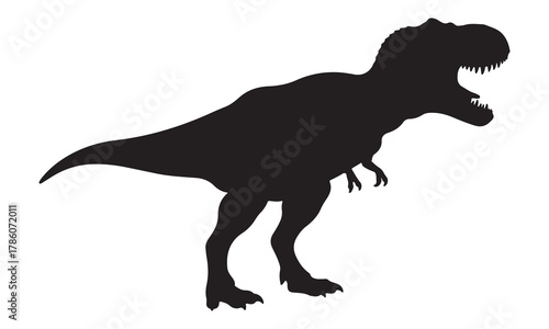 Tyrannosaurus rex dinosaur silhouette