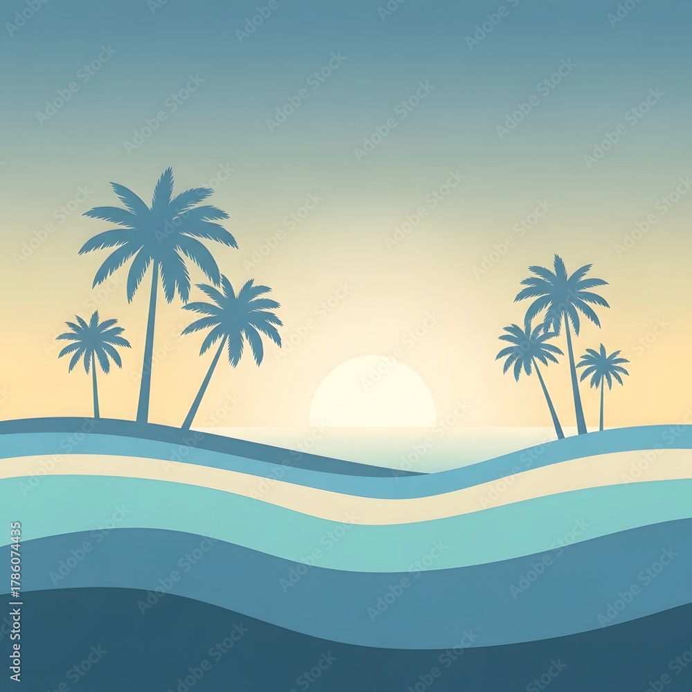 Fototapeta premium palm tree on the beach