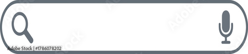 Search Bar With Magnifier And Microphone