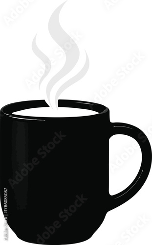 A steaming cup of coffee with gentle swirls of vapor rising