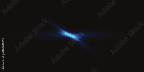 Cyan Glowing Neon Motion Lines and Light Blue Abstract.Radiant Blue laser beam with neon light streak and isolated flashe. Bright Blue light streak & starburst