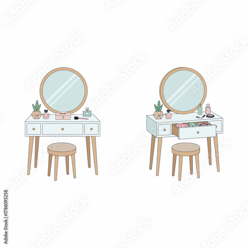 Elegant Dressing Table with Vintage Charm for Stylish Interiors