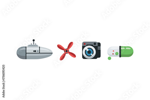 Technology and science icons for innovative design projects