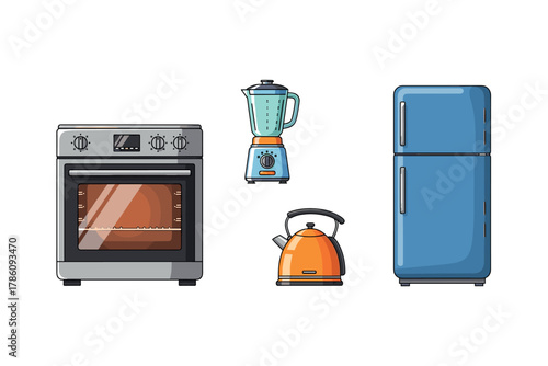 Modern kitchen appliance essentials for home cooking and design