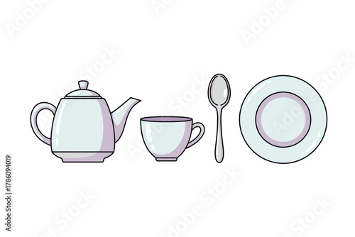 Elegant tea time essentials for culinary and beverage design