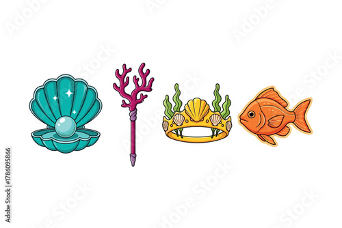 Oceanic fantasy elements for creative design and storytelling