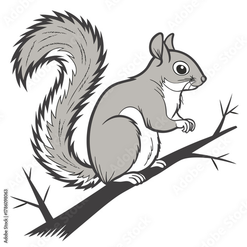 squirrel animal vector art free download.