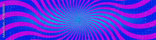 Spiral swirl abstract blue pink purple color grainy background. Wave violet line. Bright long backdrop. Digital screen. Luxury grunge banner. NFT card. Cover design. Pop art. VR. Noisy texture
