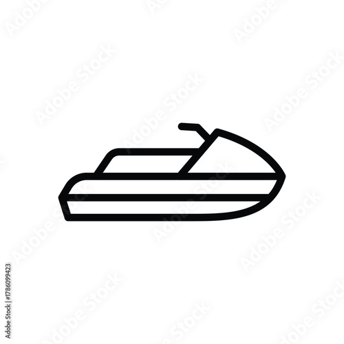 Jet ski outline icon front view