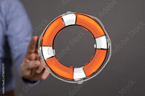 Conceptual image of a hand ...