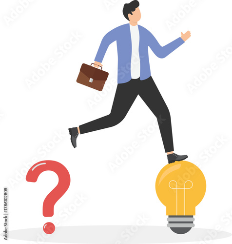 Development in work, career improvement, learning from mistakes for success, changing to right direction concept.
