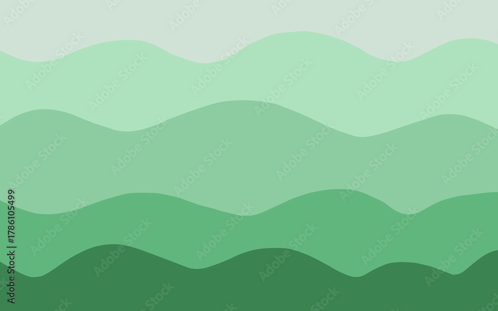 Obraz premium Green abstract waves backround 