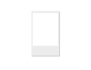Vintage polaroid instant photo frame isolated PNG overlay background