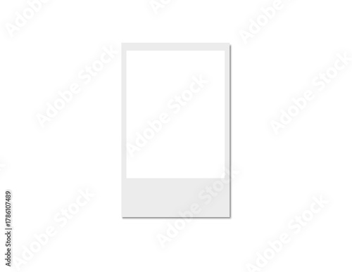 Vintage polaroid instant photo frame isolated PNG overlay background