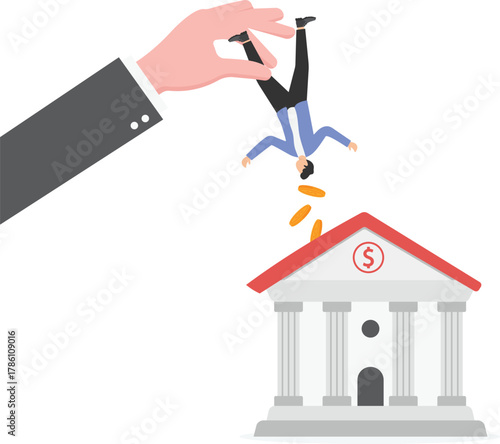 Reminder for paying off real estate or mortgage debt, bank repayment notification, Interest payment date concept.

