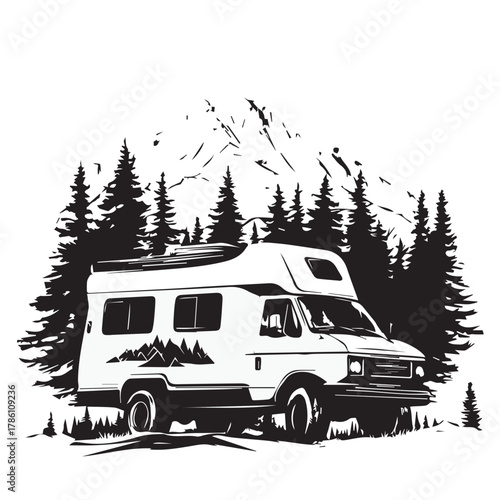 camper van vector