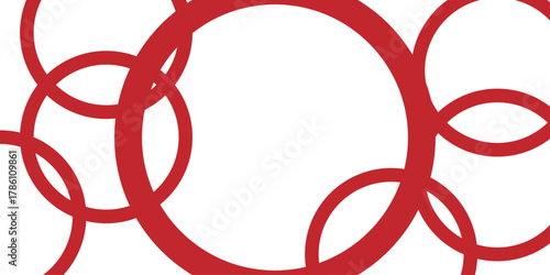 Abstract red background with lines. Abstract minimal geometric red circle light background. Modern shiny template lines pattern.