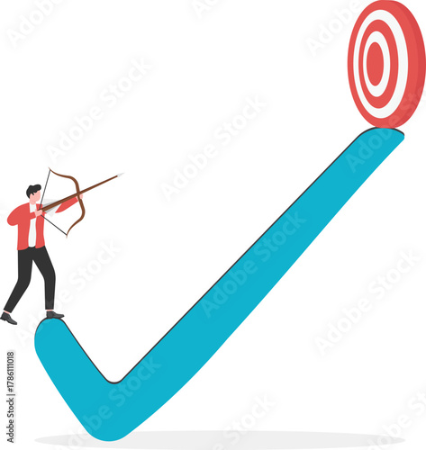 Developing working performance, aspiration to complete task, effort to improve efficiency concept,
