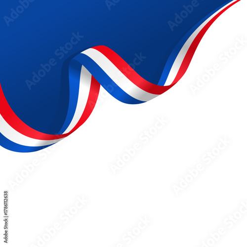 netherland national flag symbol wave ribbon