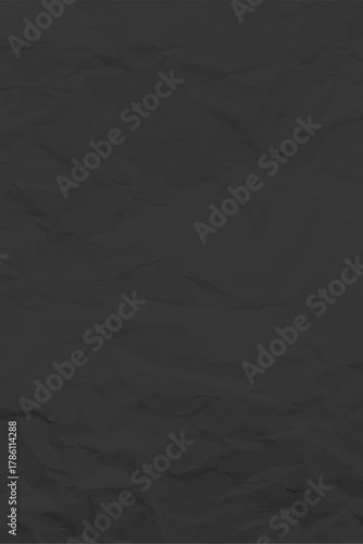 Black clean crumpled paper