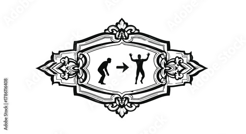 Transformation from despair to joy, symbolizing personal growth and positive change.